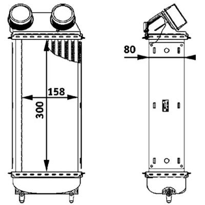 Abbildung von MAHLE ORIGINAL CI 86 000P Ladeluftkühler PEUGEOT: 206 Schrägheck