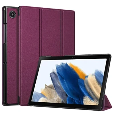 Abbildung von Fintie Hülle für Samsung Galaxy Tab A8 10.5 2021 Ultra Schlank Kunstleder Schutzhülle Cover mit Auto Schlaf/Wach Funktion Zoll SM X200/X205/X207 Tablet, Lila