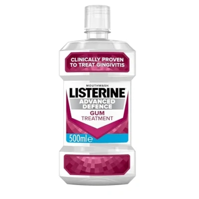 Abbildung von Listerine Fortschrittlich Verteidigung Gummi Behandlung Mundwasser, Knackig Minze, 500 ml
