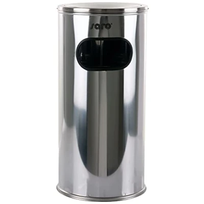Abbildung von Saro Abfalleimer/Standascher Remco, Edelstahl, Silber, 30 x 62 cm