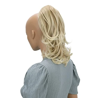 Abbildung von CAISHA 35cm Haarteil Helena Zopf Haarverlängerung mit Butterflyklammer Voluminös Gewellt Blond Mix H136