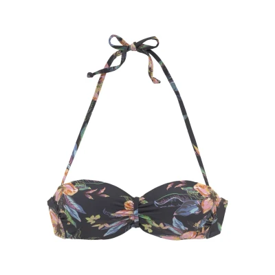 Abbildung von Lascana Wirebandeau Malia Bikinitop, Damen, Größe: 44xD, Anthracite