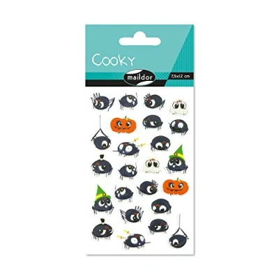 Abbildung von Avenue Mandarine Maildor CY083C Packung mit Stickers Cooky 3D (1 Bogen, 7,5 x 12 cm, ideal zum Dekorieren, Sammeln oder Verschenken, Halloween) 1 Pack