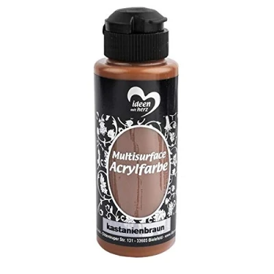 Abbildung von Ideen mit Herz Acrylfarbe Multisurface Universalfarbe auf Wasserbasis 120ml (kastanienbraun)