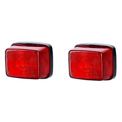 Abbildung von BUL BARS 2 x Rot Begrenzungsleuchte Seitenleuchte 12V 24V mit E Prüfzeichen Positionsleuchte Seite Auto LKW PKW KFZ Lampe Leuchte Licht Paar Hinten Rück Birne