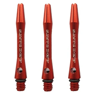 Abbildung von abcdarts Unisex Erwachsene Aluminium Shaft Dart Sch fte Set, Rot, Short EU