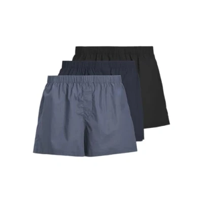 Abbildung von Jack &amp; Jones Jacmilano 3 PACK Boxershorts, Herren, Größe: 3XL, Vintage indigo/naval academy/black