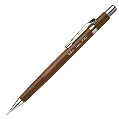 Abbildung von Pentel Sharp 200 P203 Druckbleistift, 0.3 mm, Härtegrad HB, braun (12 Stück)