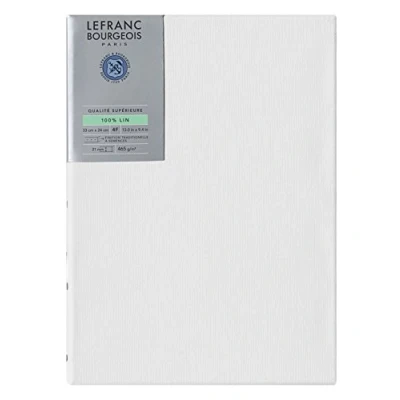 Abbildung von Lefranc &amp; Bourgeois 111201 Keilrahmen aus 100% Leinen in Premium Qualität, gebrauchsfertig Grundiert mit Titandioxid Gesso, seitlich genagelt auf massivem Kiefernholz 4F