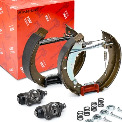 Abbildung von TRW Brake Kit BK1777 Bremsbacken 203 38 AP LOCKHEED mit Radbremszylinder FIAT: Grande Punto Schrägheck, Panda II Schrägheck