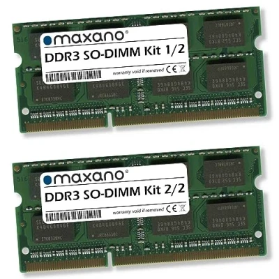 Abbildung von Maxano 16GB Kit 2X 8GB RAM kompatibel mit QNAP TS 453 Pro (PC3 12800 SO DIMM Arbeitsspeicher)