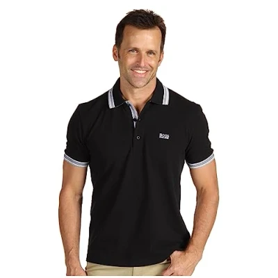 Abbildung von BOSS Herren Paddy Short Sleeve Polo Shirt Polohemd, Schwarz, L