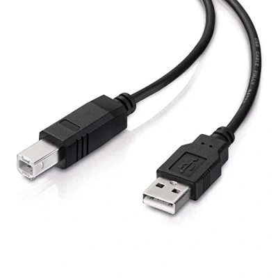 Abbildung von conecto USB 2.0 Kabel/Druckerkabel, A Stecker auf B Stecker, 480 MBit/s, schwarz, 3,00m