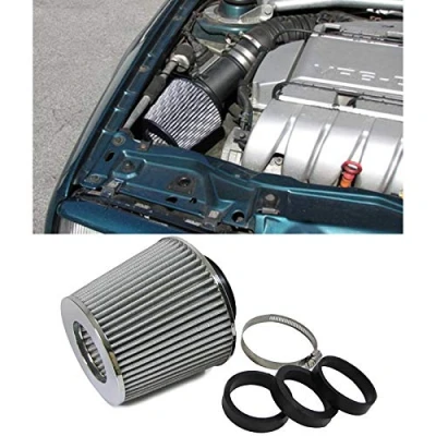 Abbildung von Sport Luftfilter Performance Silber mit 3 Adapterringen 60 76mm