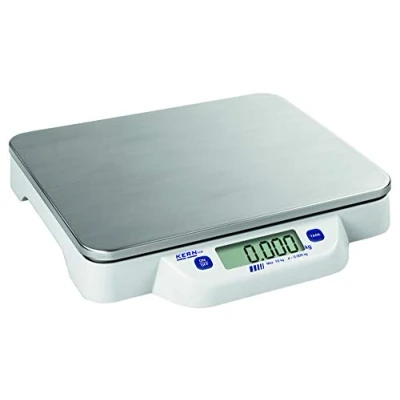 Abbildung von KERN Tischwaage, Flach, Mobil, Unkompliziert, Edelstahl Wägeplatte, 50 kg Wägebereich, 20 g Ablesbarkeit