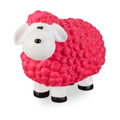Abbildung von relaxdays Gartenfigur Schaf, Pink