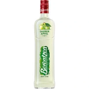 Abbildung von 6 Flaschen Berentzen saurer Apfel a 0,7L 16% Vol. Klarer mit