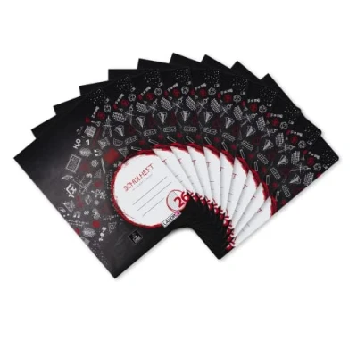 Abbildung von Landré Schulheft A4, 16 Blatt, Lineatur 26, kariert mit Rand, 10 Stück