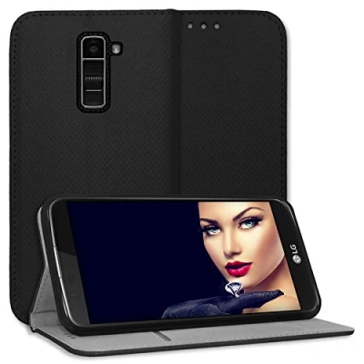 Abbildung von mtb more energy® Schutz Tasche Bookstyle für LG K10 (K420N, 5.3&#039;&#039;) schwarz Kunstleder Cover Hülle Case