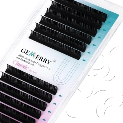 Abbildung von Einzelwimpern Wimpernverlängerung 0,05 d curl 14mm 1:1 Wimpern Extensions 1 zu Individual Eyelash von GEMERRY (0.05 14mm)