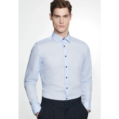 Abbildung von Seidensticker KENT Xslim FIT Contrast Businesshemd, Herren, Größe: 36, Light blue