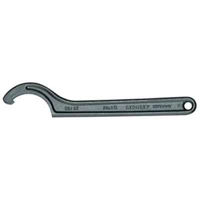 Abbildung von GEDORE Hakenschlüssel mit Nase, für Nutmuttern, SW 52 55 mm, Spitzen Ø 5 Schraubenschlüssel, 40