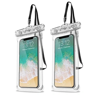 Abbildung von ProCase 2 Stück Wasserdicht Handyhülle,Unterwasser Hülle IPX8 Waterproof Handytasche für 6.9&quot; iPhone 15 14 13 12 Pro Max/Samsung Galaxy S24 S23 Ultra S22 A54 Weiteren Smart Phone bis 7 Zoll Klar