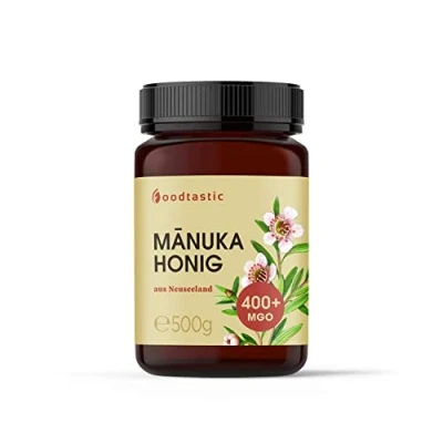 Abbildung von Foodtastic Manuka Honig MGO 400+ 500g, zertifiziert aus Neuseeland, laborgeprüfter Honey