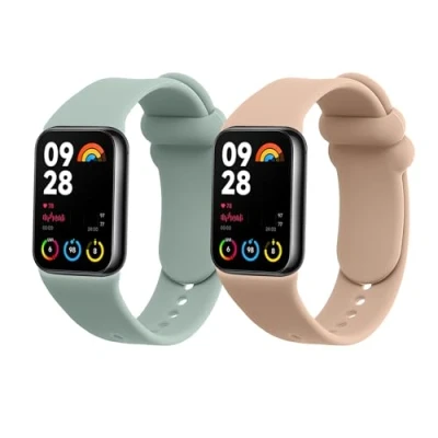 Abbildung von kwmobile 2x Sportarmband kompatibel mit Xiaomi Mi Band 8 Pro Armband Fitnesstracker Set aus TPU Silikon