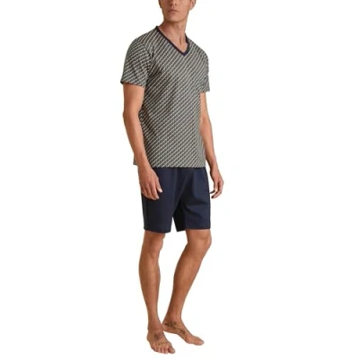 Abbildung von Calida Relax Imprint 5 Nachtwäsche Set, Herren, Größe: Small, Laurel green