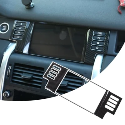 Abbildung von DIYUCAR Carbon Fiber Style ABS Car Center Console Decoration Panel Trim For LR Discovery Sport 2015 2019 Accessories (Navigation Frame)