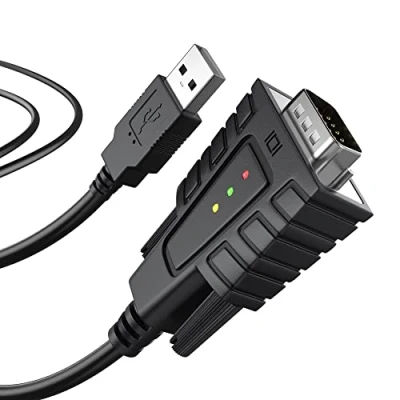 Abbildung von DriverGenius USB auf Seriell RS232 (DB9) Adapter Konverter Compatibel mit Windows 11, macOS 14 3xLEDs, USB232A B A
