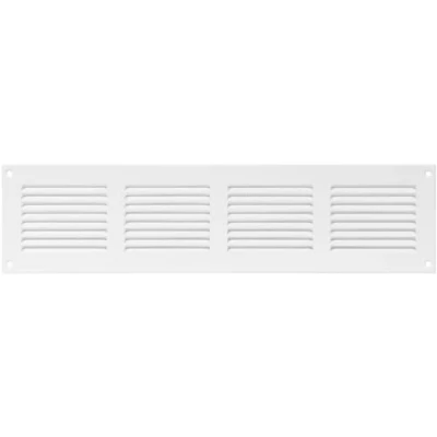Abbildung von 40 x 10 cm weiße Abdeckung der Entlüftung hochwertige Stahlrücklauf Luftgitter für Decke und Seitenwand HVAC mit Insektenschutz (400 100 mm, weiß)