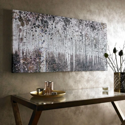 Abbildung von Art for the home Leinwandbild &quot;Birkenwald&quot;, Wald