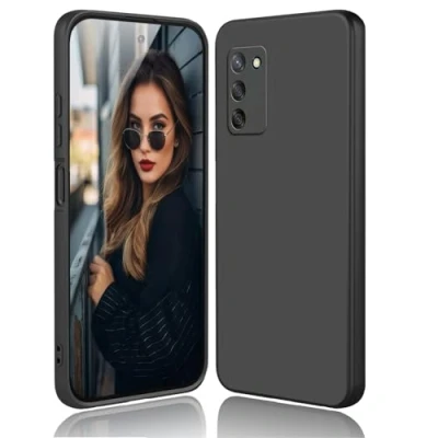 Abbildung von DESSEN Hülle für Nokia G22 Handyhülle Flüssige Silikon Schutzhülle Stoßfest Kameraschutz Case Dünn Weiche TPU Bumper Cover mit Kratzfestem Mikrofaserfutter, Schwarz