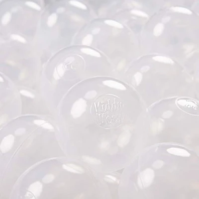 Abbildung von KiddyMoon 300 ∅ 7Cm Kinder Bälle Spielbälle Für Bällebad Baby Einfarbige Plastikbälle Made In EU, Transparent