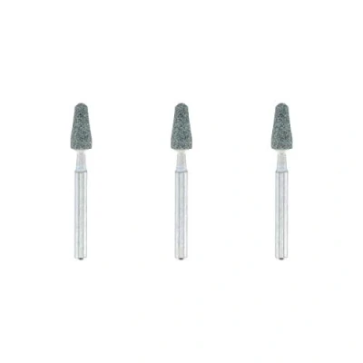 Abbildung von Dremel 84922 Siliziumkarbid Schleifstein Zubehörsatz für Multifunktionswerkzeug mit 3 Schleifsteinen Ø 4,8mm zum Schärfen und Schleifen von Glas, Granit, Marmor, Porzellan, Keramik, Kupfer u.v.m.