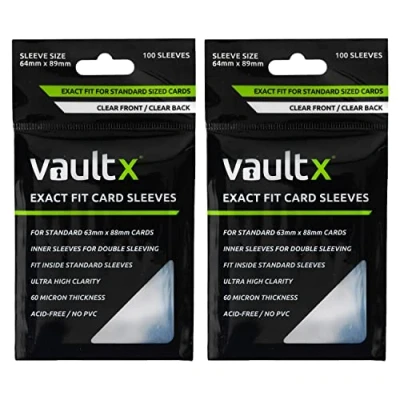 Abbildung von Vault X Perfect Fit Kartenhüllen, Weich, Hochtransparent, Innere Hüllen mit Perfektem Sitz, Für Sammelkartenspiele, Sportkarten, TCG (200er Pack)