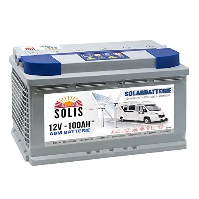 Abbildung von AGM 100Ah 12V Versorgungsbatterie Solarbatterie Bootsbatterie Batterie Wohnmobil zyklenfest (100AH 12V)