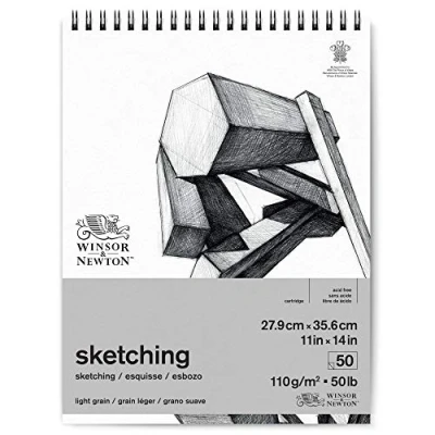 Abbildung von Winsor &amp; Newton 6672007, Extra Weiß, 27,9 x 35,6cm 50 Blatt Skizzenpapier im Spiralblock, stück