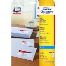 Abbildung von AVERY Zweckform Adressetiketten J8160 25 weiß 63,5 x 38,1 mm 525 Stück