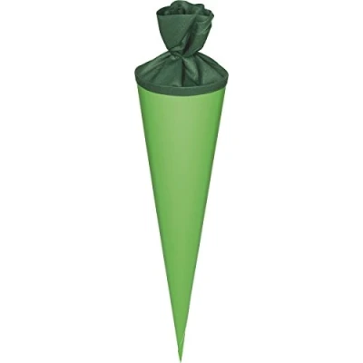 Abbildung von Baier &amp; Schneider Heyda 204870054 Schultüten Rohlinge mit Filzverschluss (Höhe 70 cm, Durchmesser 19 Karton, 380g/m²) grün