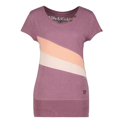 Abbildung von alife &amp; kickin Tshirt print, Damen, Größe: XS, Mulberry melange