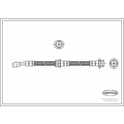 Abbildung von CORTECO 19032303 Bremsschläuche Vorderachse 384 SUZUKI: Baleno I Schrägheck