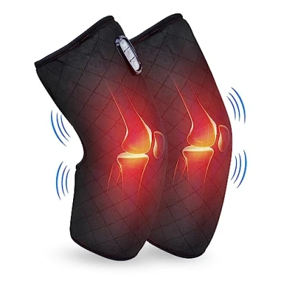 Abbildung von COMFIER Kniemassagegerät mit Wärme Vibration, Einstellbare Größe Knie Massagegerät für Knieverletzungskrämpfe Gelenkschmerzlinderung,Beinmassagegerät,ideale Geschenke