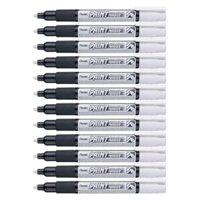 Abbildung von Pentel SMW26 WO Wet Erase Marker, Feucht abwischbar, Keilspitze, 1 Stück,Weiß