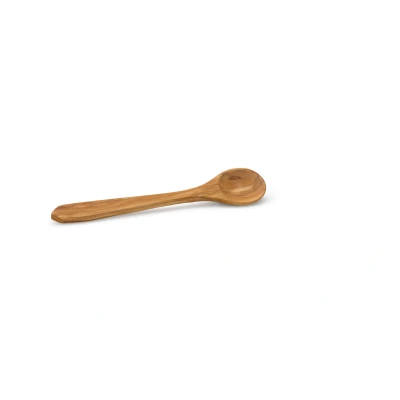 Abbildung von Continenta Kochlöffel, Rührlöffel, Holzlöffel, rund, aus Olivenholz, 30 cm, 9 x 2 cm