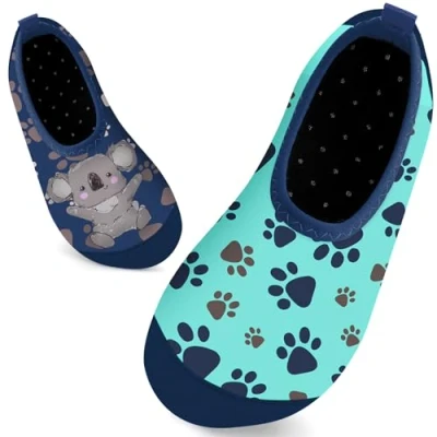 Abbildung von Kinder Badeschuhe Schwimmschuhe Wasserschuhe Jungen Baby Strandschuhe Aquaschuhe Schnell Trocknend für Beach Pool(KaoLa34/35)