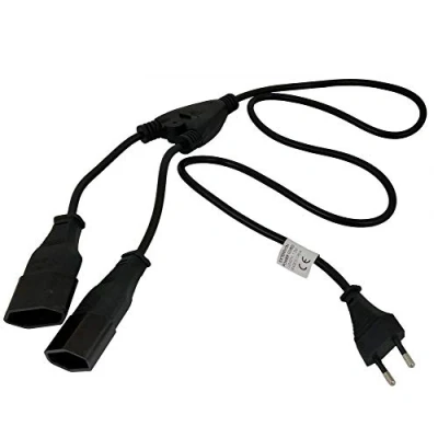 Abbildung von Akyga Stromkabel Y Splitter 1.2m Computer Kabel