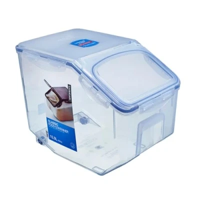 Abbildung von LocknLock PP Classic Küchen Caddy, 350 x 230 270 mm, 12 L, 100 % Luftdicht, Cleveres Verschluss System, Vorratsbehälter, Schüttdose, Mehl Aufbewahrung, Cornflakes Spender